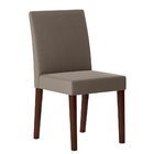 Kit 04 Cadeiras De Jantar Eva Veludo Vanilla E Madeira Castan