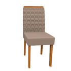 Kit 04 Cadeiras De Jantar Jasmin Camurça Marrom Lux Pés Ypê -
