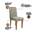 Kit 04 Cadeiras De Jantar Jasmin Veludo Linho Tl13 Pés Ypê -