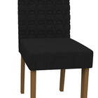 Kit 04 Cadeiras De Jantar Jasmin Veludo Preto Vl07 Pés Imbuia