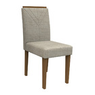 Kit 04 Cadeiras De Jantar Júlia Veludo Linho Tl13 Pés Imbuia