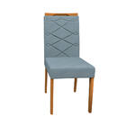 Kit 04 Cadeiras De Jantar Lais Animalle Azul Wd26 Pés Ypê - D