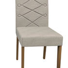 Kit 04 Cadeiras De Jantar Lais Animalle Marfim Wd25 Pés Ypê -