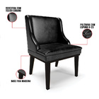 Kit 04 Cadeiras De Jantar Liz Corano Base Fixa Madeira Preto