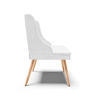 Kit 04 Cadeiras De Jantar Liz Corano Branco Pés Palito Natura