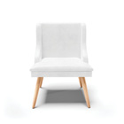 Kit 04 Cadeiras De Jantar Liz Corano Branco Pés Palito Natura