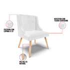 Kit 04 Cadeiras De Jantar Liz Corano Branco Pés Palito Natura