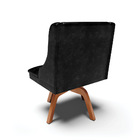 Kit 04 Cadeiras De Jantar Liz Corano Preto Base Giratória Mad