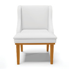 Kit 04 Cadeiras De Jantar Liz Corino Base Fixa Madeira Castan