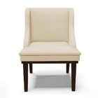 Kit 04 Cadeiras De Jantar Liz Corino Base Fixa Madeira Tabaco