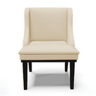 Kit 04 Cadeiras De Jantar Liz Corino Bege Base Fixa Madeira P