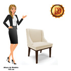 Kit 04 Cadeiras De Jantar Liz Corino Bege Base Fixa Madeira T