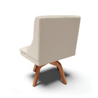 Kit 04 Cadeiras De Jantar Liz Corino Bege Base Giratória De M