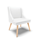 Kit 04 Cadeiras De Jantar Liz Corino Branco Pés Palito Natura