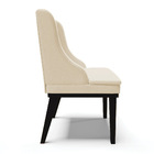 Kit 04 Cadeiras De Jantar Liz Linho Base Fixa Madeira Preto D