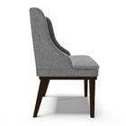 Kit 04 Cadeiras De Jantar Liz Linho Base Fixa Madeira Tabaco