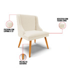 Kit 04 Cadeiras De Jantar Liz Linho Palha A32 Pés Palito Cast