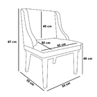 Kit 04 Cadeiras De Jantar Liz Suede Base Fixa Madeira Castanh