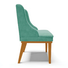 Kit 04 Cadeiras De Jantar Liz Suede Base Fixa Madeira Castanh