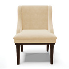 Kit 04 Cadeiras De Jantar Liz Suede Base Fixa Madeira Tabaco