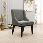 Kit 04 Cadeiras De Jantar Liz Suede Grafite Base Fixa Madeira