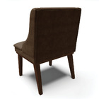 Kit 04 Cadeiras De Jantar Liz Suede Marrom Base Fixa Madeira