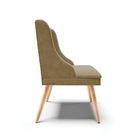 Kit 04 Cadeiras De Jantar Liz Suede Marrom Rato Pés Palito Na