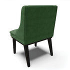Kit 04 Cadeiras De Jantar Liz Suede Verde Base Fixa Madeira P