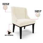 Kit 04 Cadeiras De Jantar Liz Veludo Base Fixa Madeira Preto