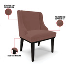 Kit 04 Cadeiras De Jantar Liz Veludo Base Fixa Madeira Preto