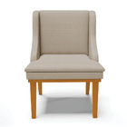 Kit 04 Cadeiras De Jantar Liz Veludo Luxo Base Fixa Madeira C