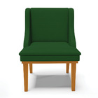 Kit 04 Cadeiras De Jantar Liz Veludo Luxo Base Fixa Madeira C