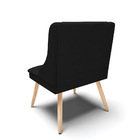 Kit 04 Cadeiras De Jantar Liz Veludo Preto A81 Pés Palito Nat