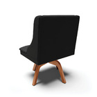 Kit 04 Cadeiras De Jantar Liz Veludo Preto Base Giratória De