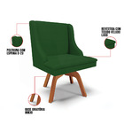Kit 04 Cadeiras De Jantar Liz Veludo Verde A136 Base Giratóri