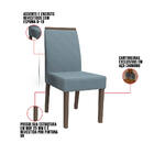 Kit 04 Cadeiras De Jantar Mayte Animalle Azul Wd26 Pés Imbuia