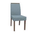 Kit 04 Cadeiras De Jantar Mayte Animalle Azul Wd26 Pés Imbuia