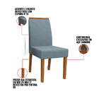 Kit 04 Cadeiras De Jantar Mayte Animalle Azul Wd26 Pés Ypê -