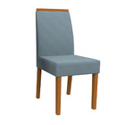 Kit 04 Cadeiras De Jantar Mayte Animalle Azul Wd26 Pés Ypê -