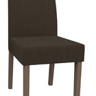 Kit 04 Cadeiras De Jantar Mayte Veludo Café Lo02 Pés Imbuia -