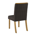 Kit 04 Cadeiras De Jantar Mira Veludo Marrom Base Nature - D'