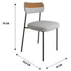 Kit 04 Cadeiras De Jantar Nile Corano Caramelo Com Linho Cinz