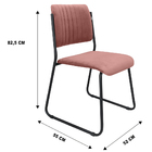 Kit 04 Cadeiras De Jantar Patty Veludo Rosa Base De Ferro Pre