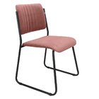 Kit 04 Cadeiras De Jantar Patty Veludo Rosa Base De Ferro Pre