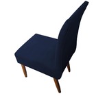 Kit 04 Cadeiras De Jantar Sevilha Pés Palito Suede Azul Marin