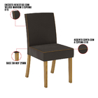 Kit 04 Cadeiras De Jantar Talita Veludo Marrom Base Nature -