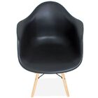 Kit 04 Cadeiras Decorativa Eiffel Melbourne F03 Preto Com Pés