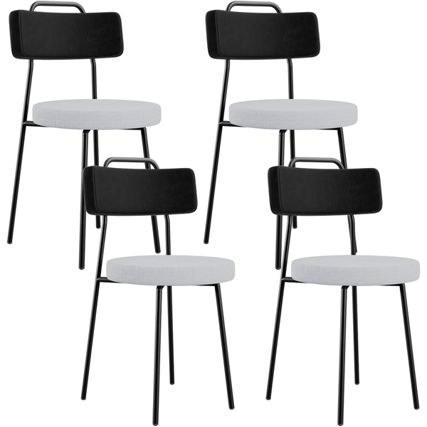 Kit 04 Cadeiras Decorativa Estofada Sala Jantar Barcelona L02