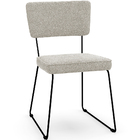 Kit 04 Cadeiras Decorativas Estofada Base De Aço Allana L02 B