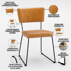 Kit 04 Cadeiras Decorativas Estofada Base De Aço Allana L02 C